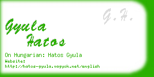 gyula hatos business card